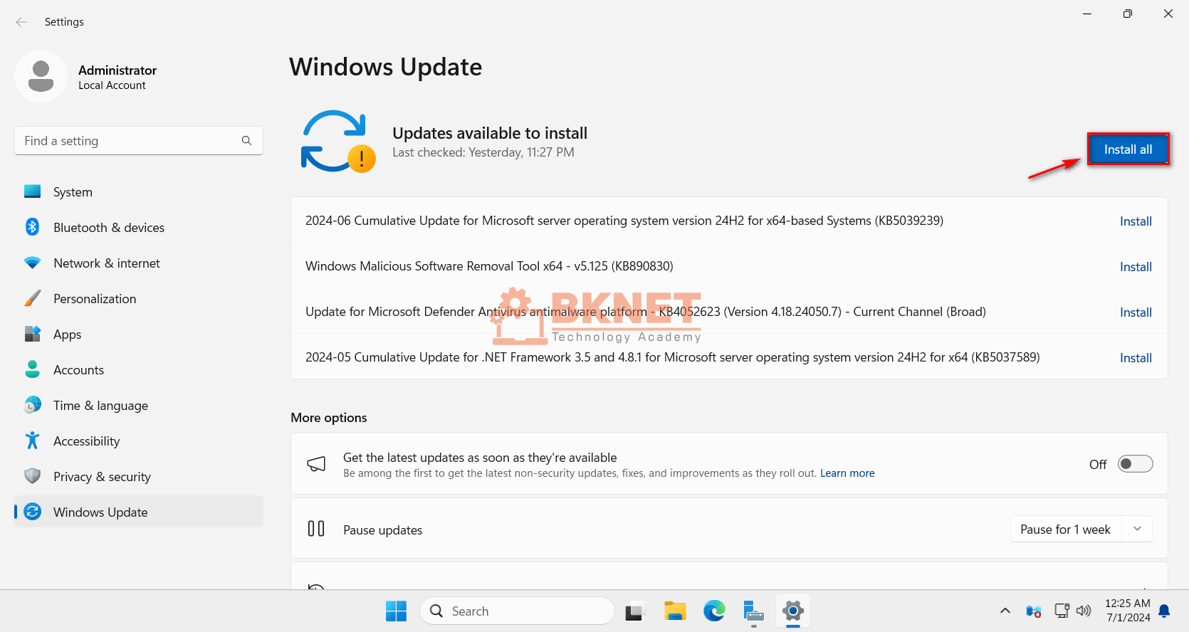 cau hinh sau khi cai dat windows server 2025 08